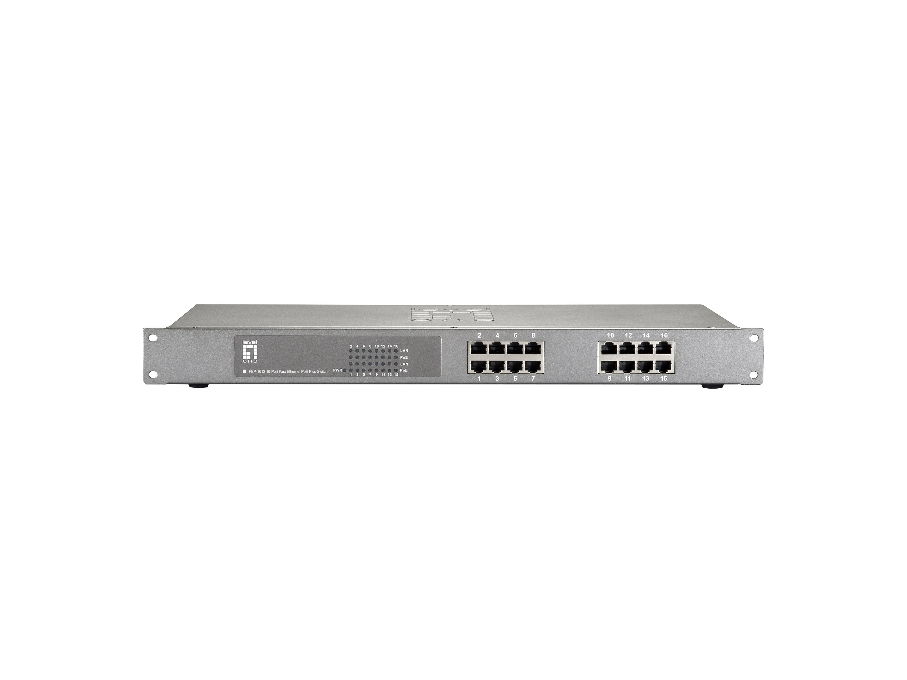 LevelOne PoE+Switch 16xFE PoE            380W 19"     Metall