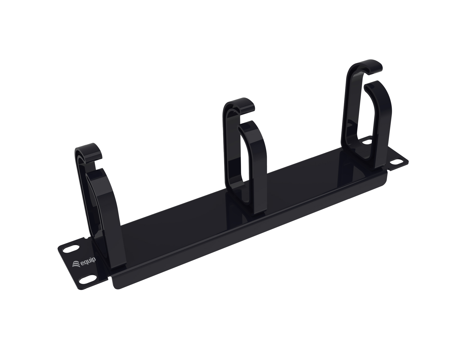 Equip 10" Kabelmanagement 3xPlastikringe 1U RAL9005