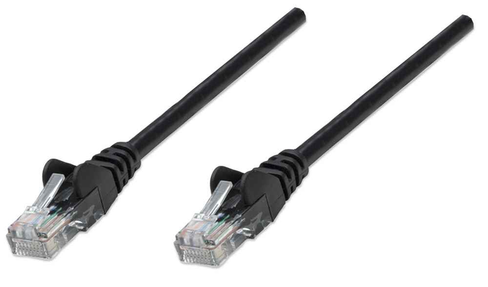 INTELLINET Patchkabel RJ45 U/UTP Cat5e 5.0m Hebelschutz schw