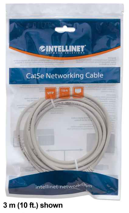 INTELLINET Patchkabel RJ45 U/UTP Cat6 1.00m Hebelschutz grau