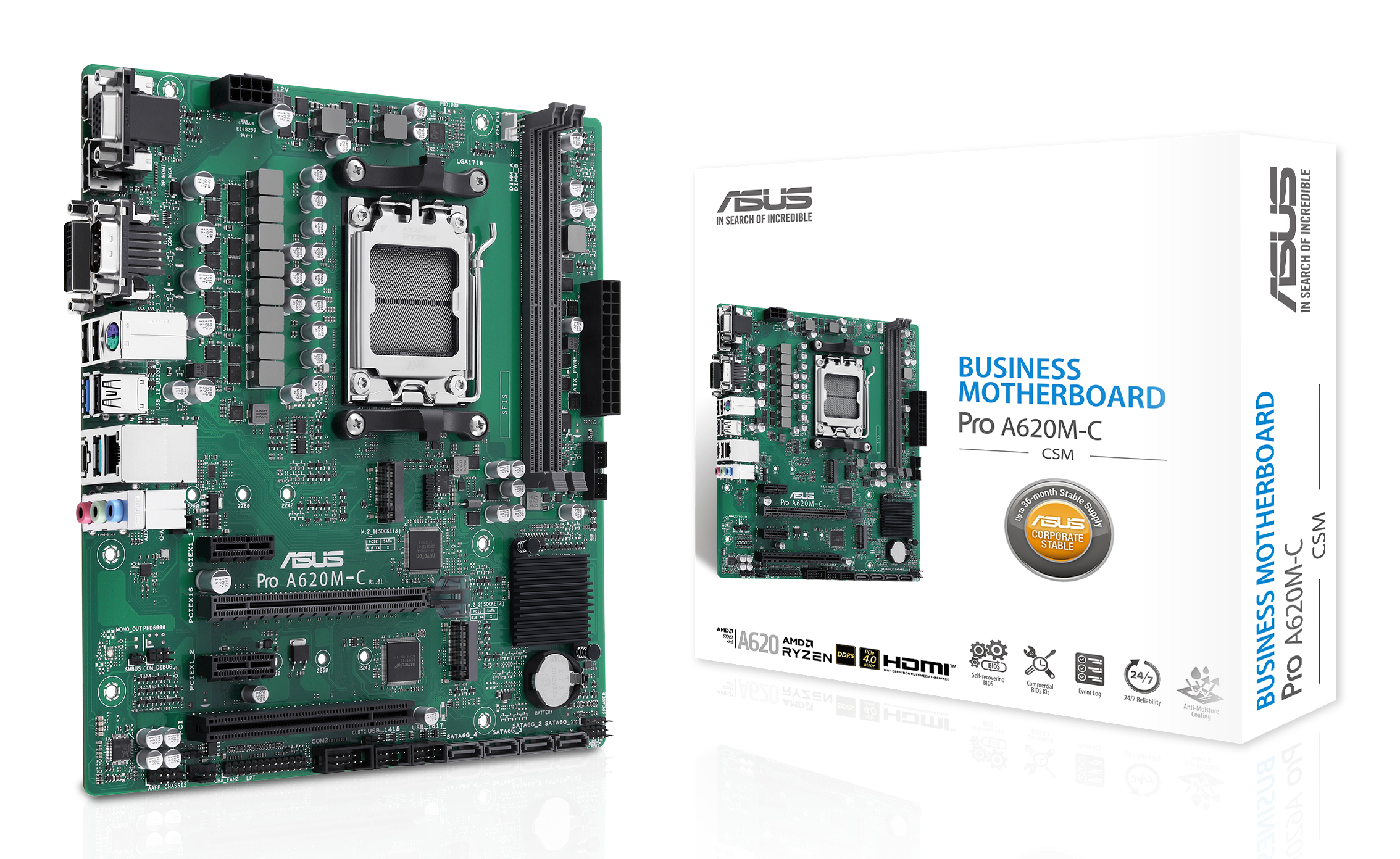 ASUS PRO A620M-C-CSM (AMD,AM5,DDR5,mATX)