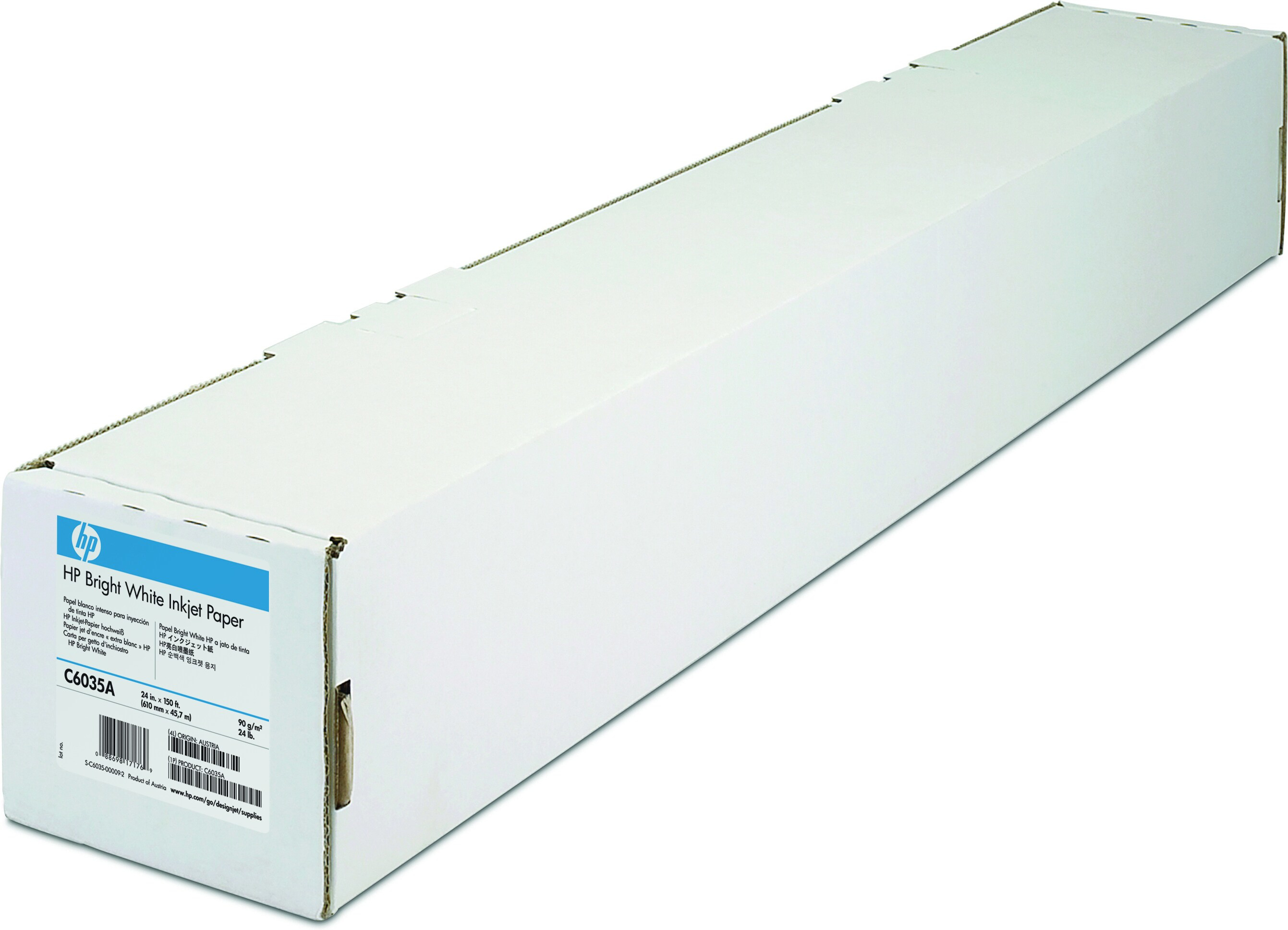 Papier Rolle HP 24"x 45.7 DesignJet 2500/&shy;2000CP Hochweiss