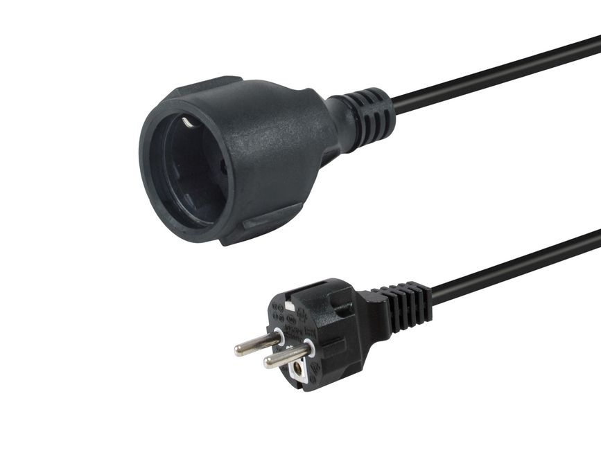 Equip Stromkabel CEE 7/­7->CEE 7/­3 St/­Bu schwarz 3.00m Equip Stromkabel CEE 7/­7->CEE 7/­3 St/­Bu schwarz 3.00m