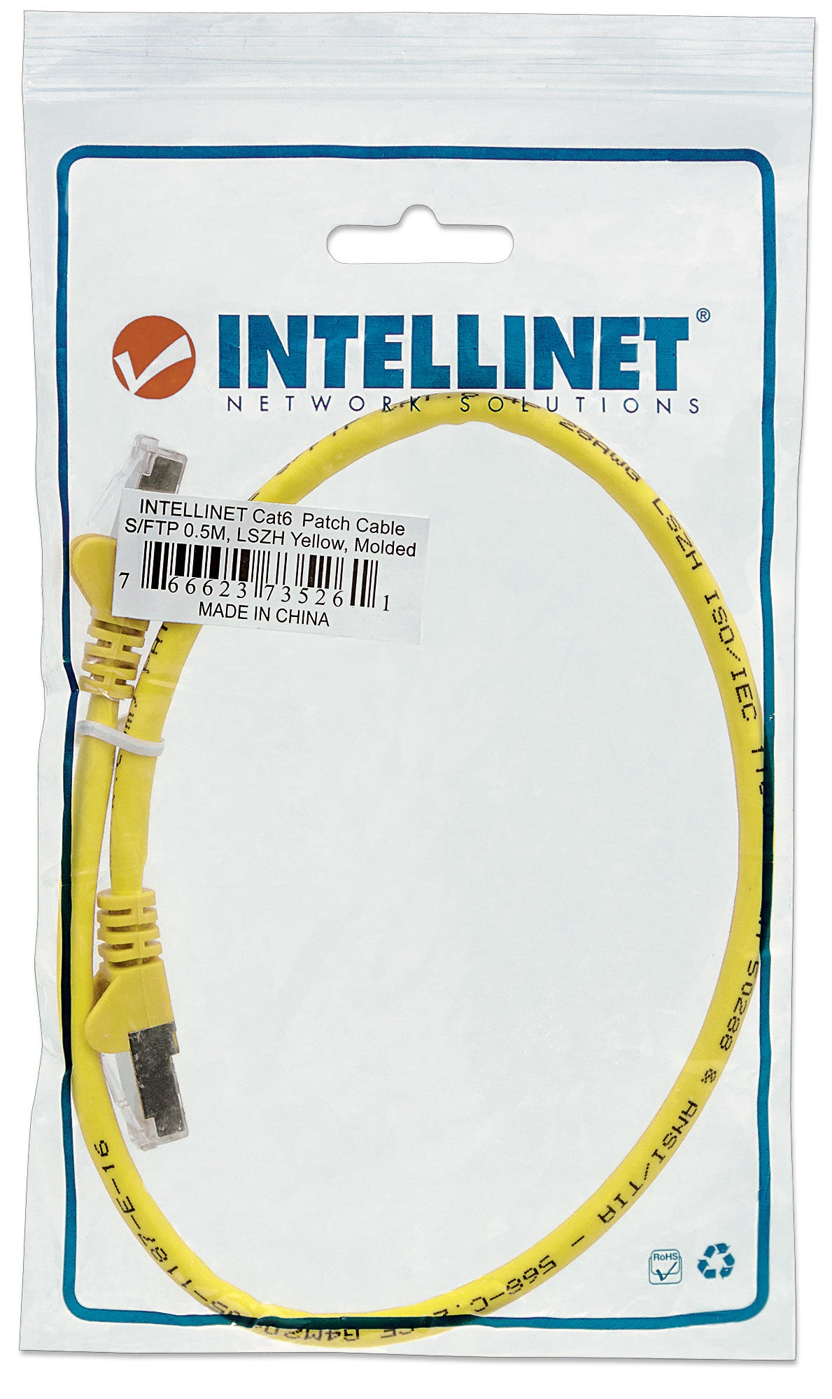 INTELLINET Patchkabel Cat6A CU S/FTP LSZH 2.00m gelb