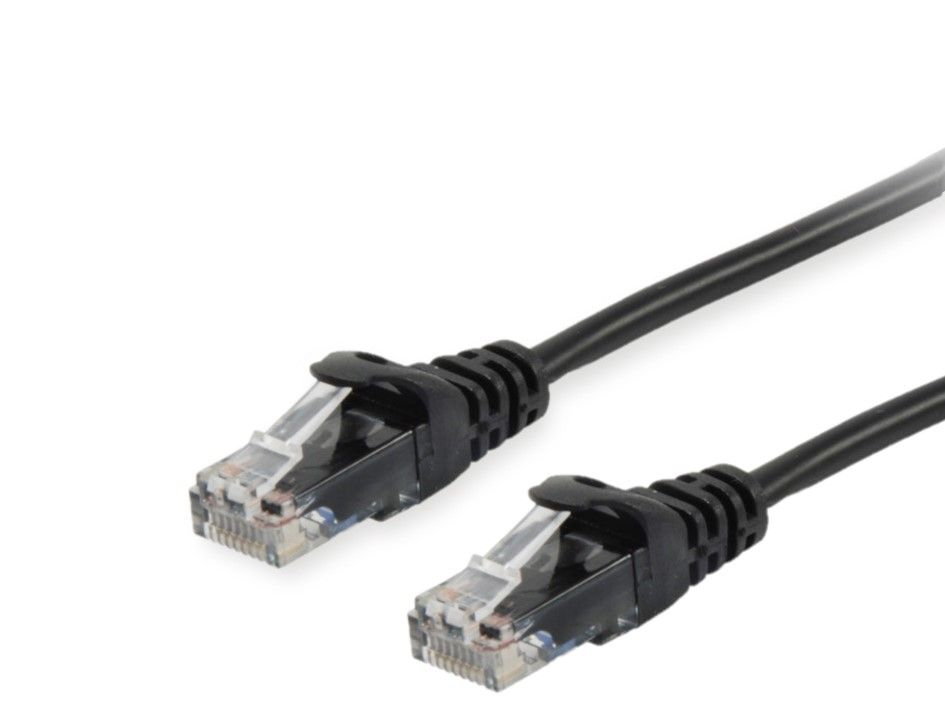 Equip Patchkabel Cat6A U/UTP 2xRJ45 5.00m schwarz LSZH Polybeutel