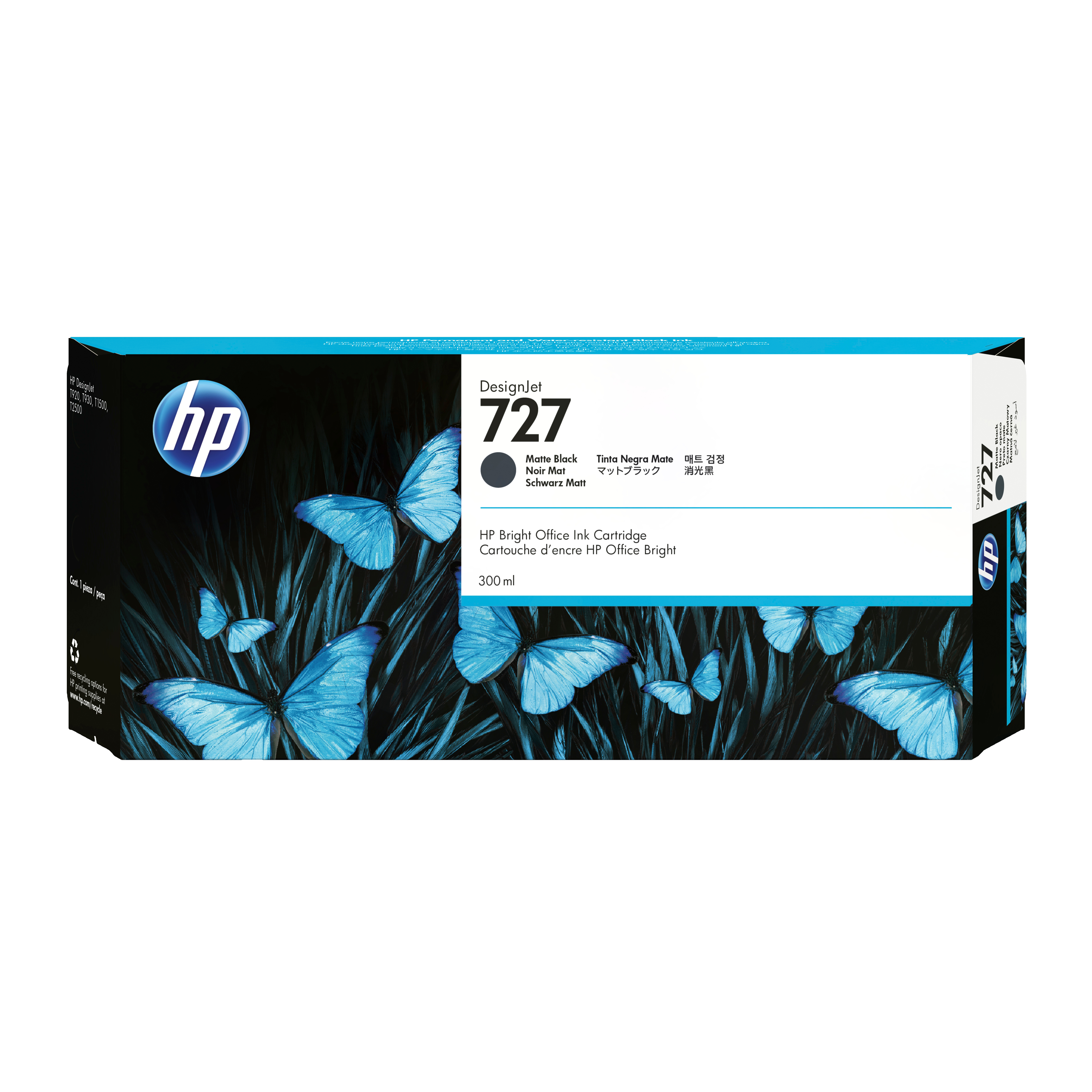 HP 727 Mattschwarz Tintenpatrone 300ml HP 727 Mattschwarz Tintenpatrone 300ml