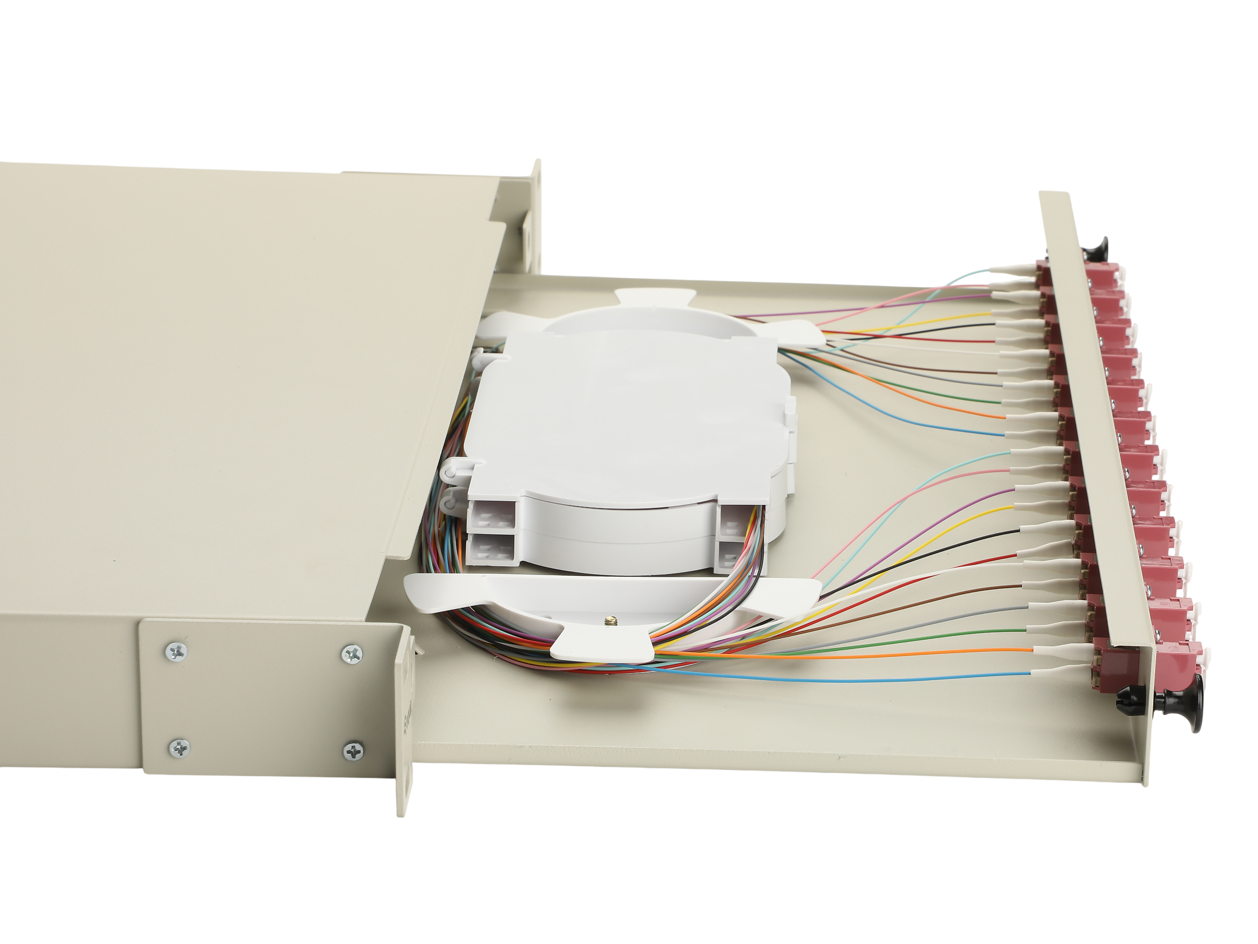 Equip LWL-Spleißkasten 12-Port LC-Duplex OM4 1U komplett gr