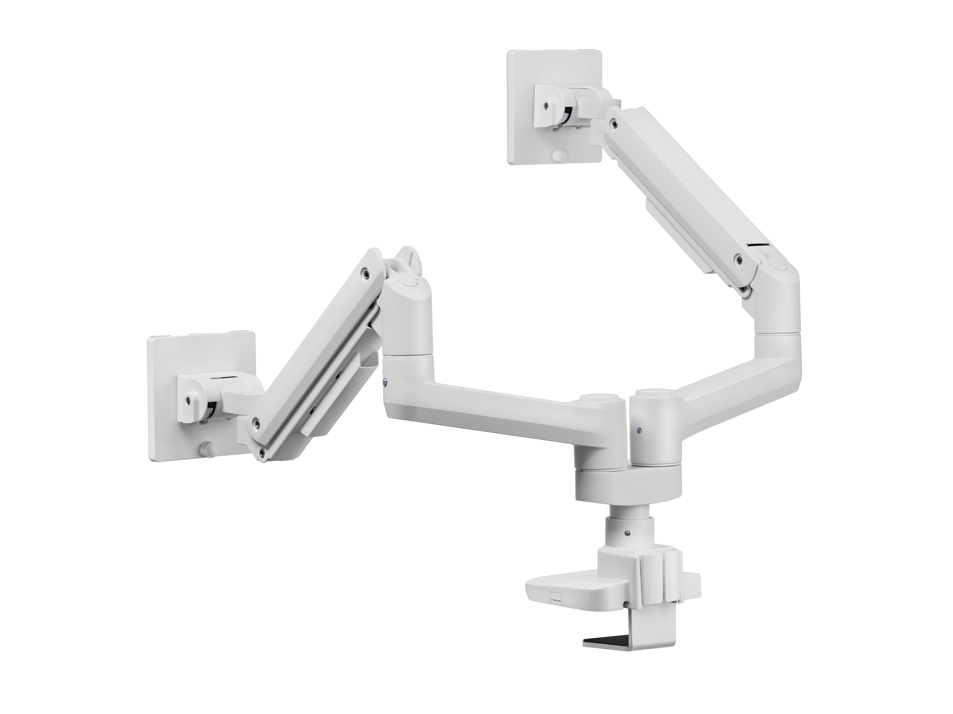Equip 17-35 Schwerlast-Doppelmonitor-Schreibtischhalterung, Weiß