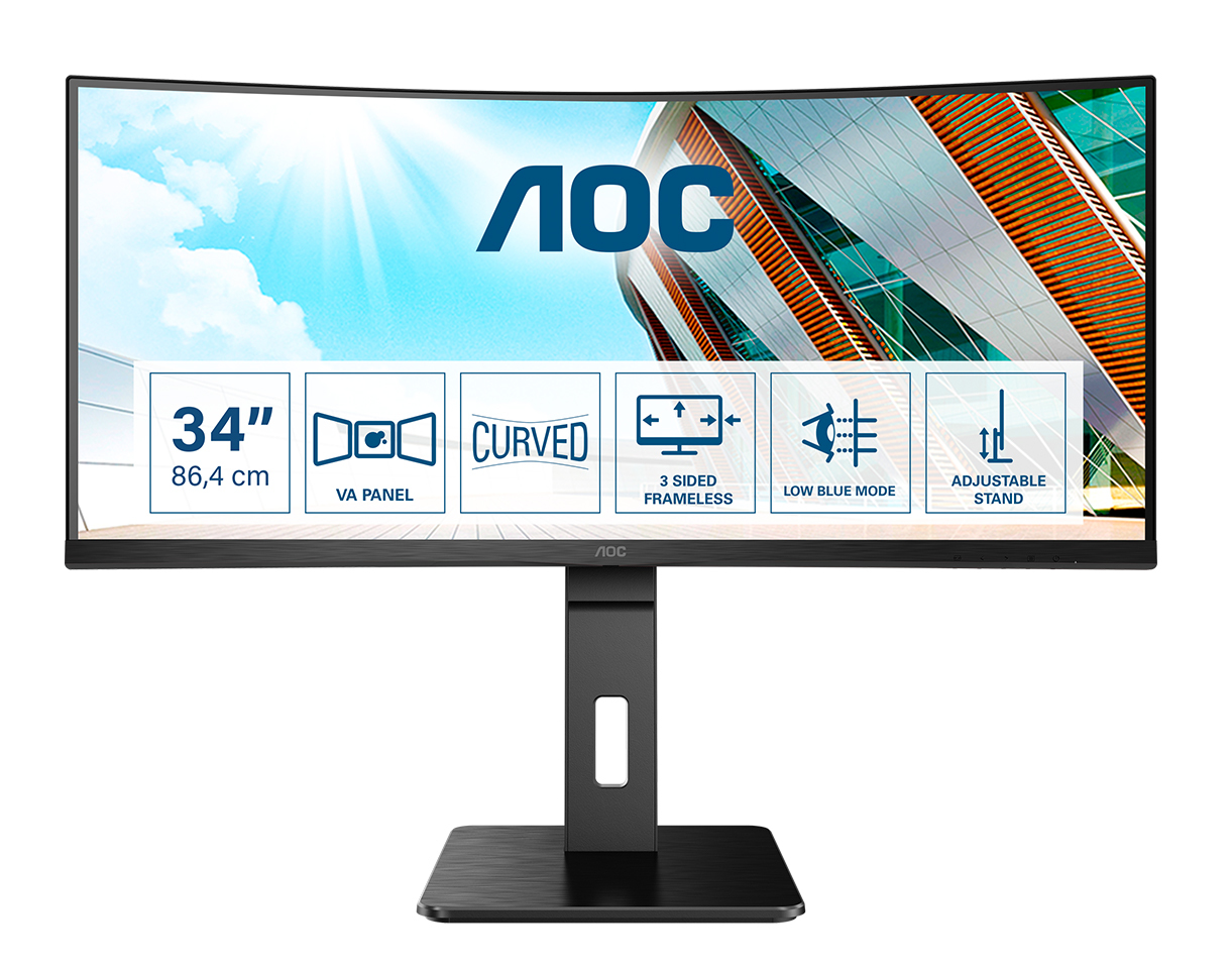 AOC 86,0cm (34") CU34P2A 21:09 2xHDMI+DP+USB Curved