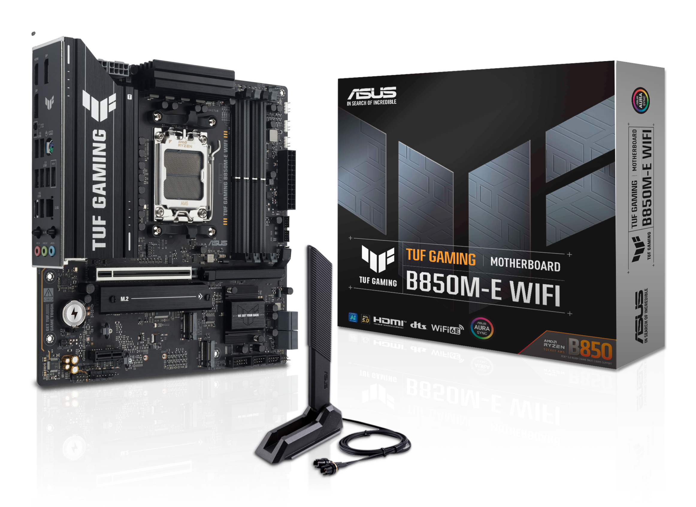 ASUS TUF GAMING B850M-E WIFI (AMD,AM5,DDR5,mATX) ASUS TUF GAMING B850M-E WIFI (AMD,AM5,DDR5,mATX)