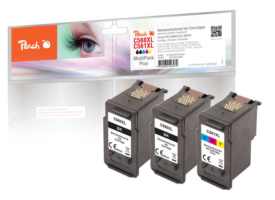 Peach Patrone Canon PG-560/&shy; CL-561XL MultiPackPlus remanufacture