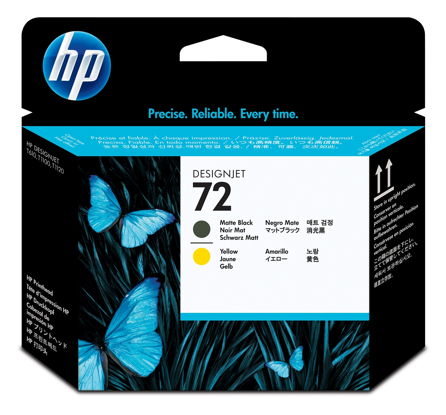 HP 72       Gelb Mattschwarz    Druckkopf