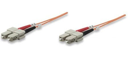 INTELLINET LWL Anschlusskabel SC/SC 1m  Multimode OM1 orange Lichtwellenleiterkab