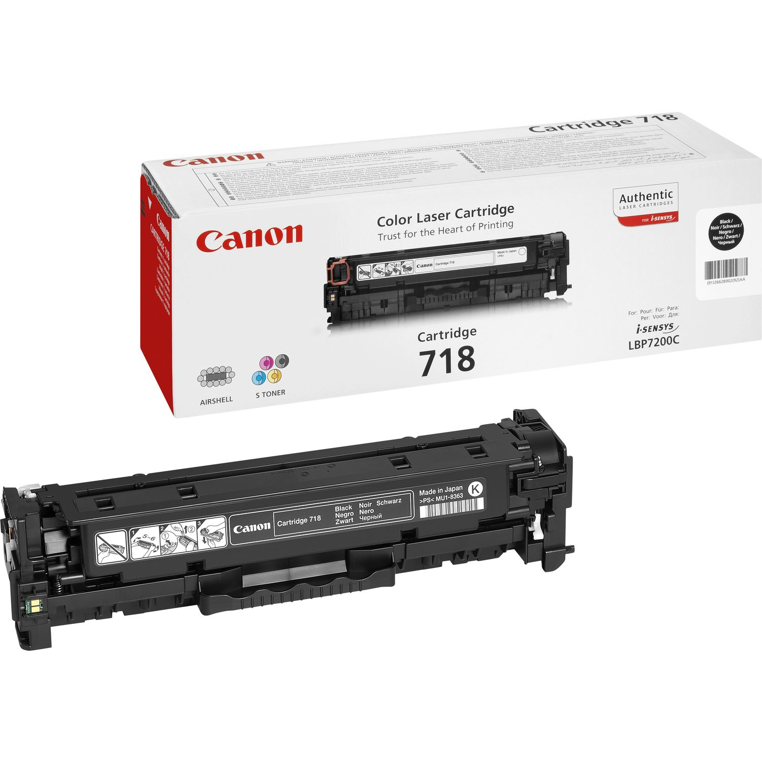 Toner Canon 718 BK black 3400 Seiten Toner Canon 718 BK black 3400 Seiten