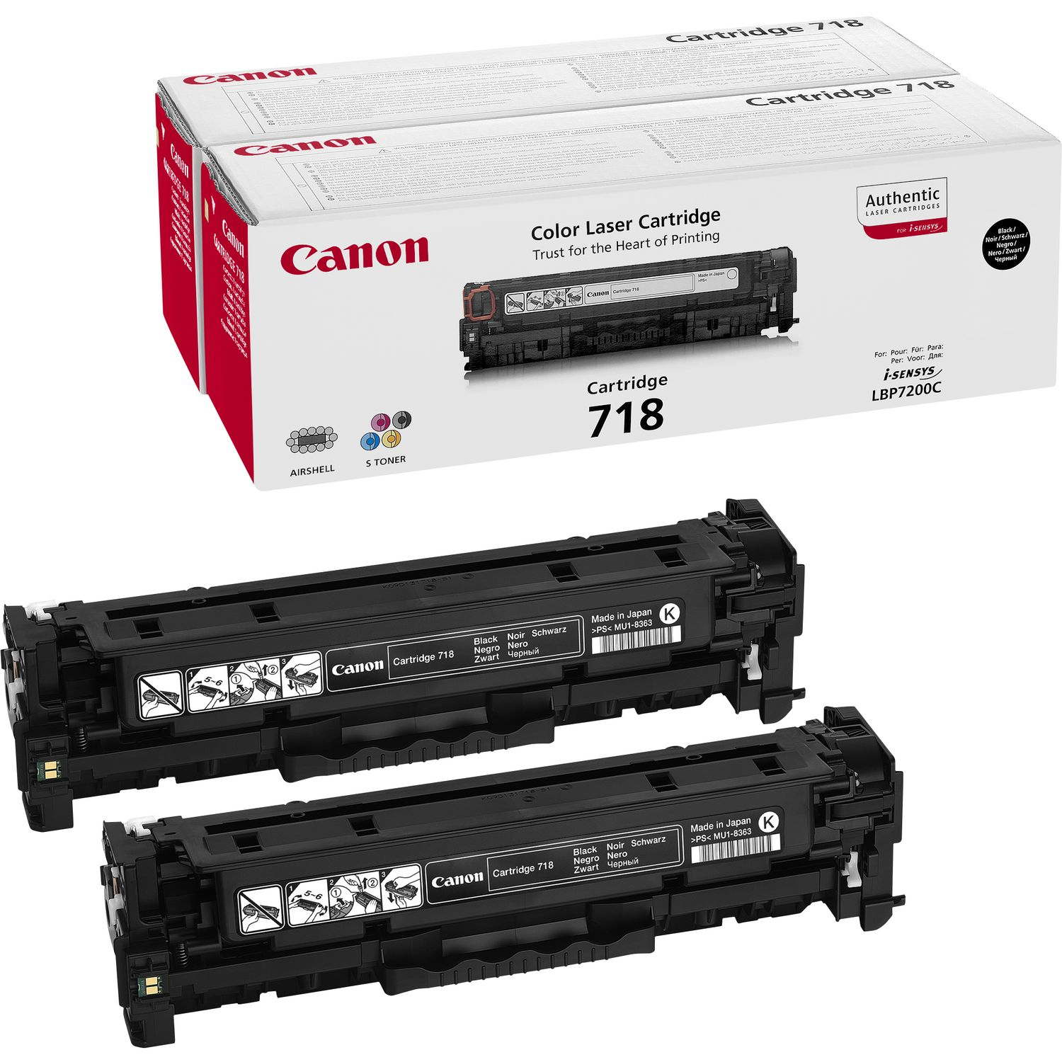 Toner Canon 718 BK           2-Pack black       6800 Seiten Toner Canon