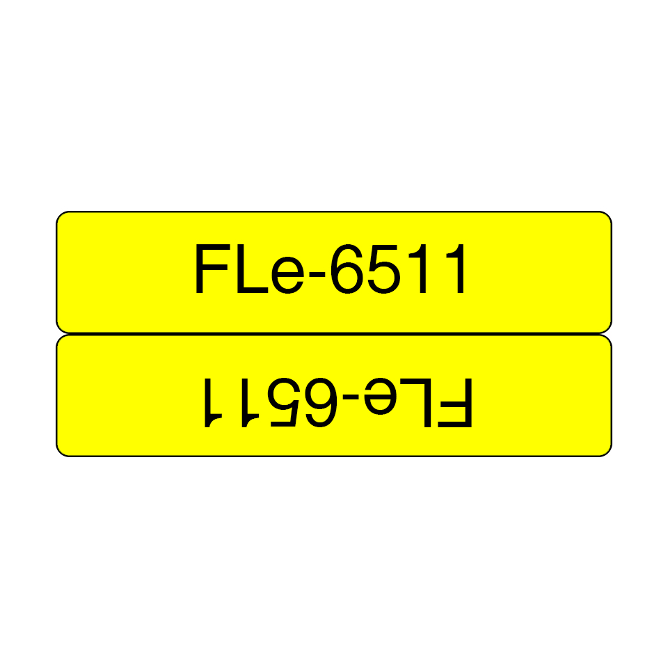 Fle-Einzelfähnchen-Etiketten gelb/&shy;schwarz 21x45mm Fle-6511