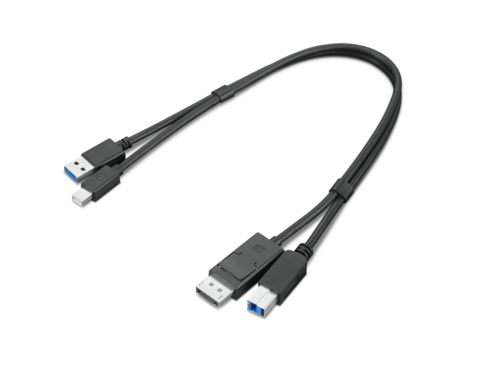 Lenovo mDP + USB-A zu DP + USB-B 3.0 Dual Head Kabel