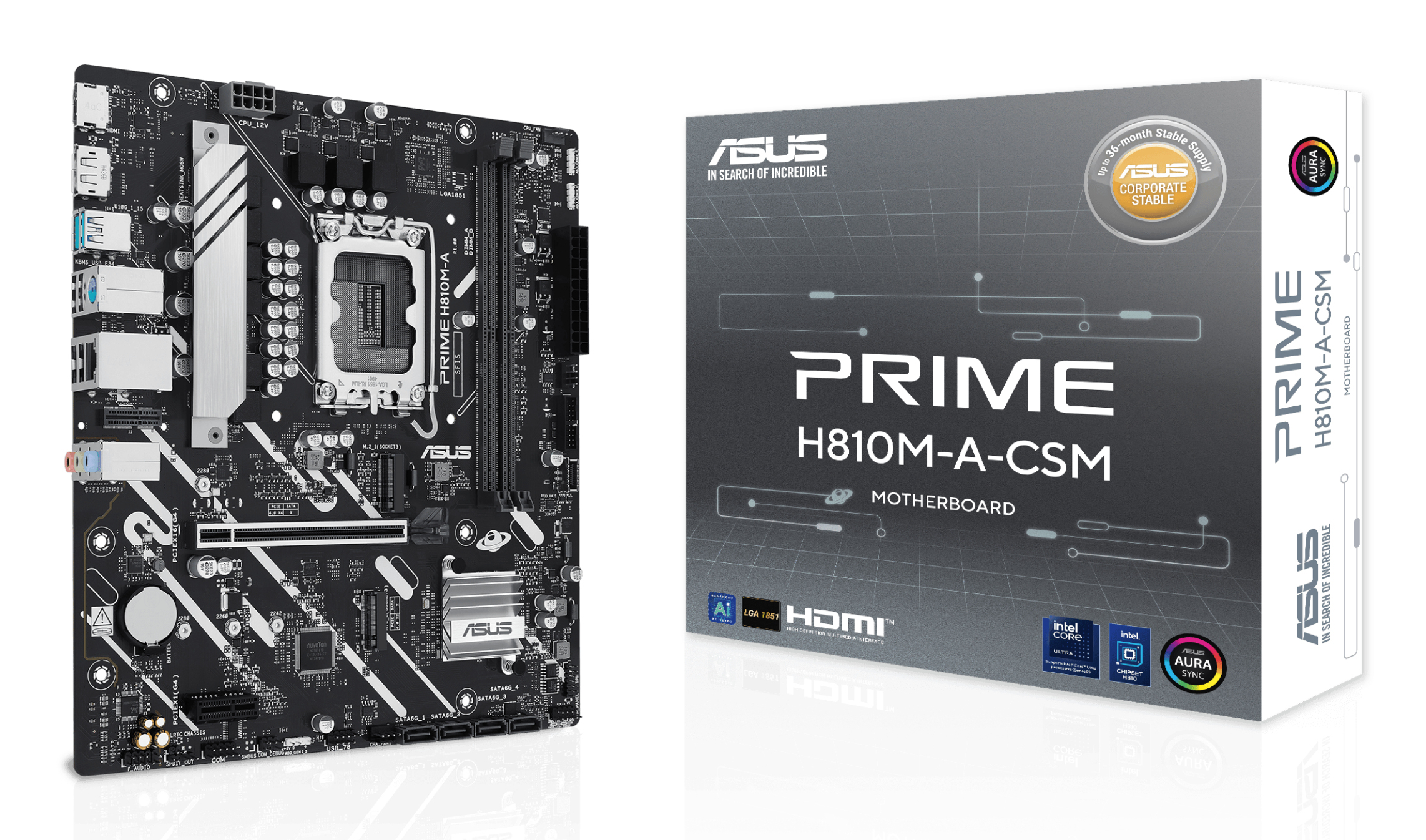 ASUS PRIME H810M-A-CSM (INTEL,1851,DDR5,mATX) ASUS PRIME H810M-A-CSM (INTEL,1851,DDR5,mATX)