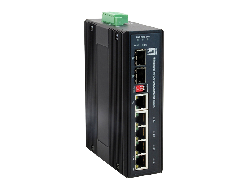 LevelOne Industr.Switch  5xGE/&shy;1xSFP/&shy;RJ45 Combo        Metall