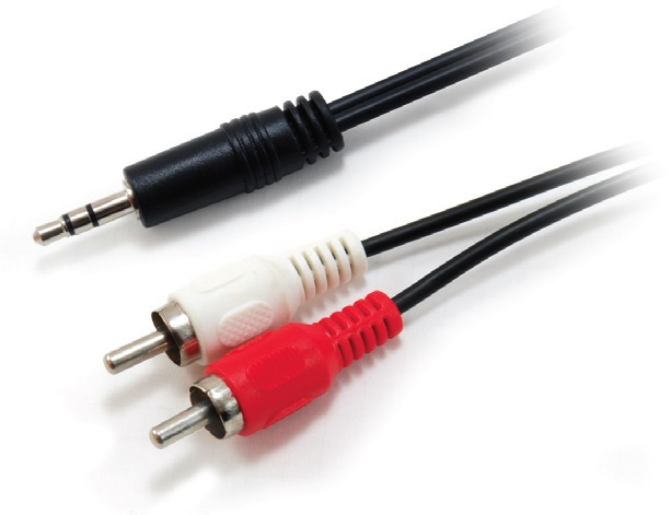 Equip Audiokabel 3.5mm->2xRCA  St/&shy;St           2.50m schwarz Pol