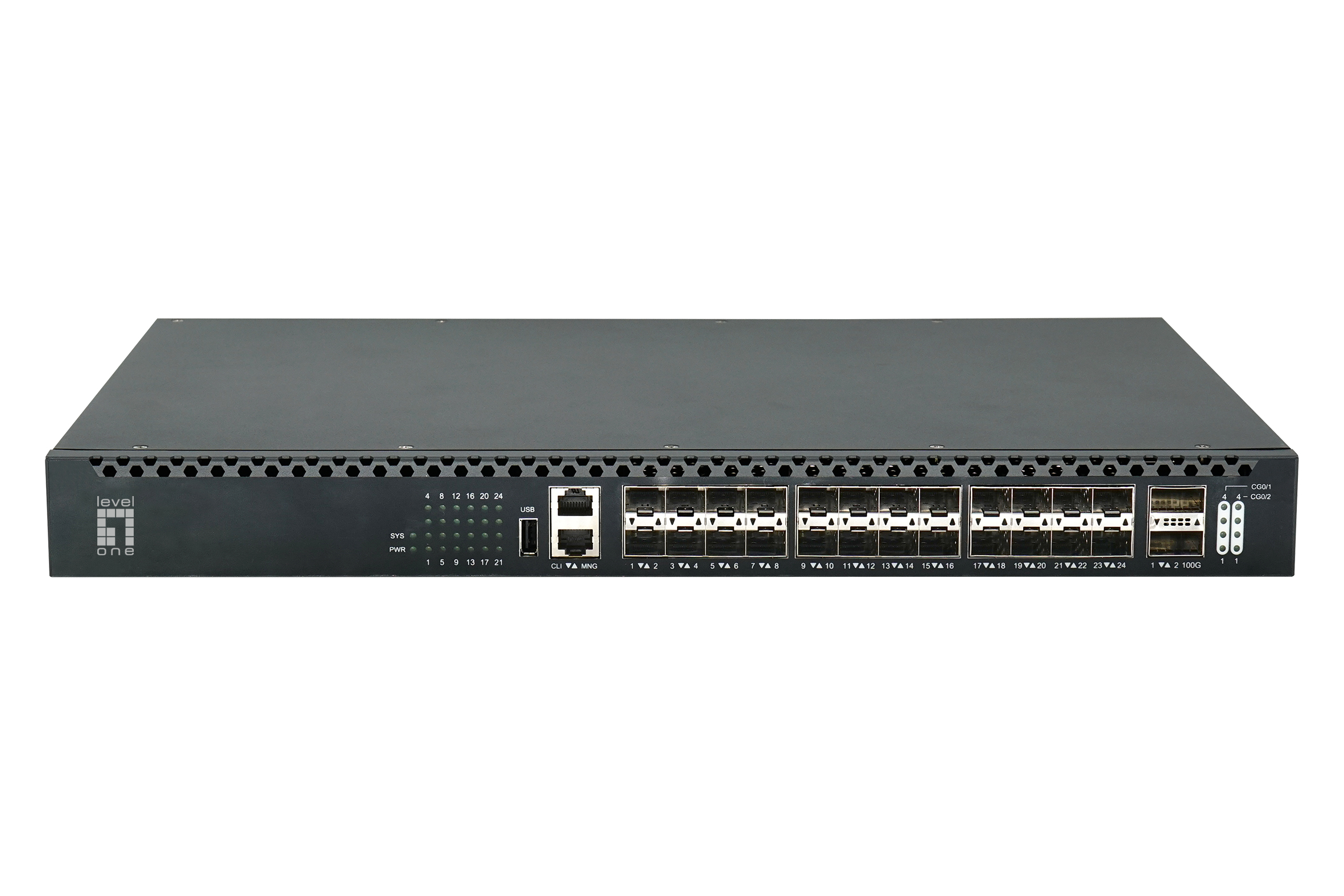 LevelOne Switch 24x10GSFP+/2x100GQSFP+ TOR 19