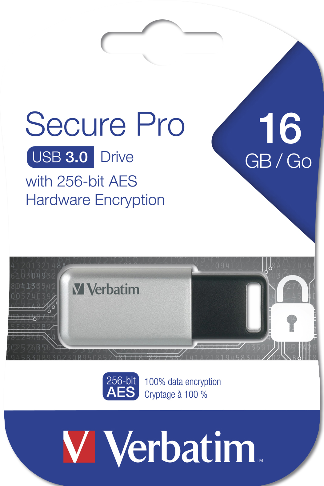 USB-Stick  16GB Verbatim 3.2 Drive Secure Data Pro (PC&MAC)
