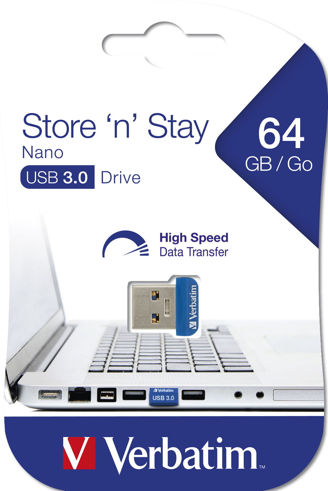 USB-Stick 64GB Verbatim 3.0 Nano Store'n Stay retail