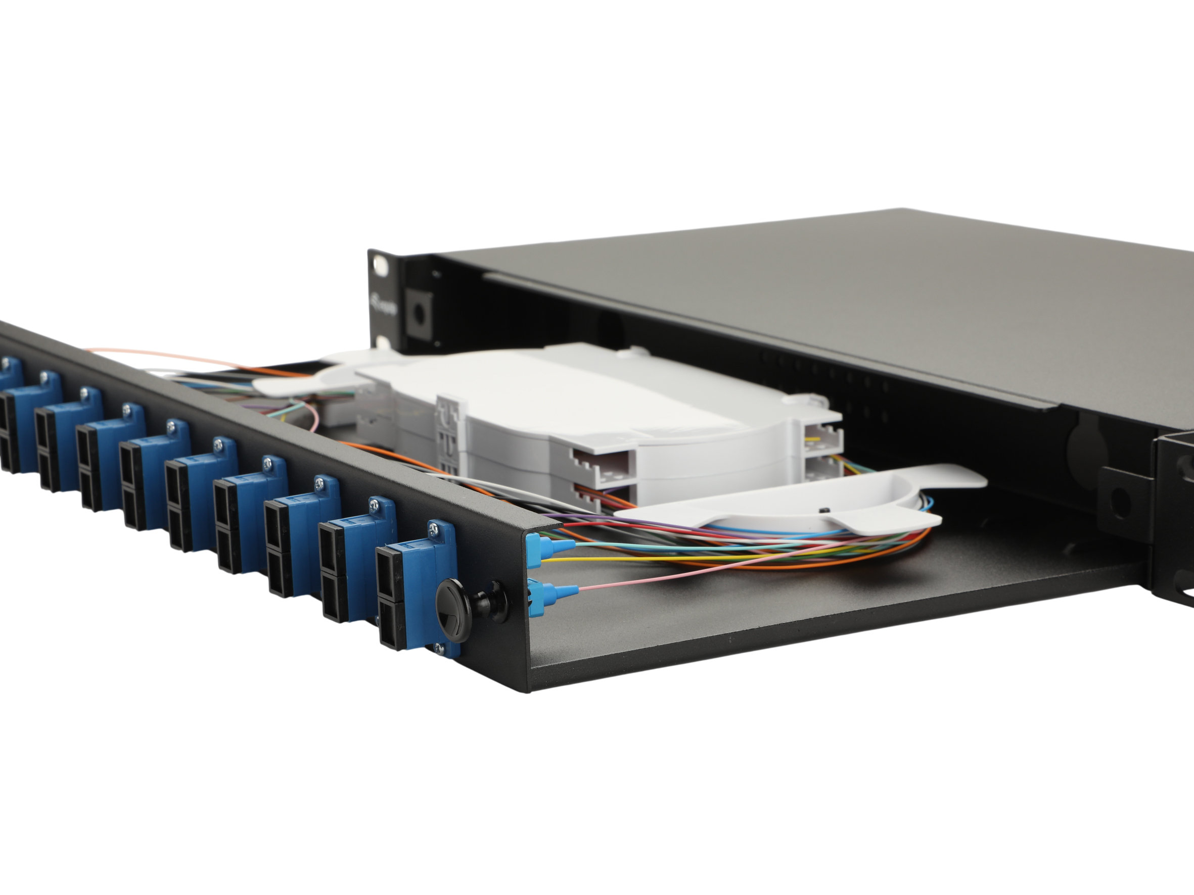 Equip LWL-Spleißkasten 12-Port SC-Duplex OS2 1U komplett sw