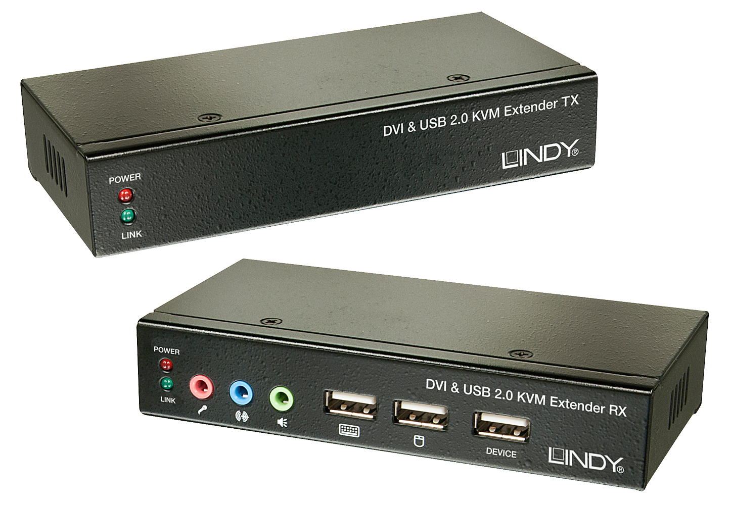 Lindy 39377 Tastatur/Video/Maus (KVM)-Switch Schwarz