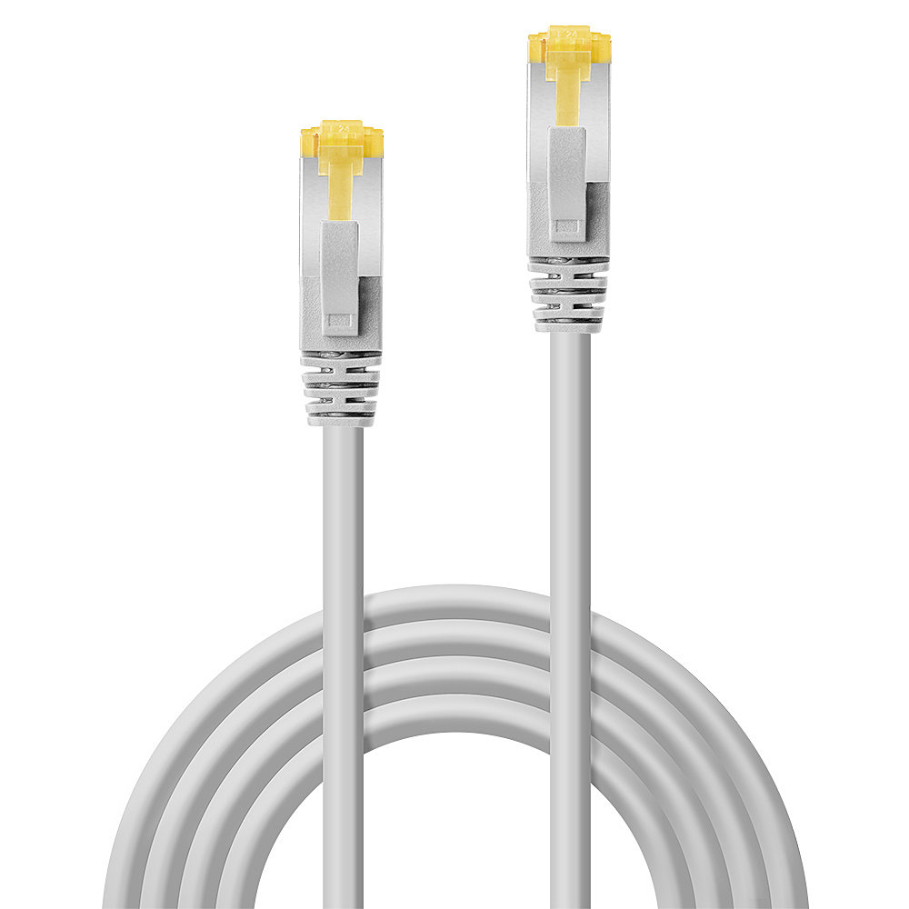 LINDY Patchkabel Cat6A S/FTP LSZH Cat7 Rohkabel grau  0.50m Cat7 Kabel