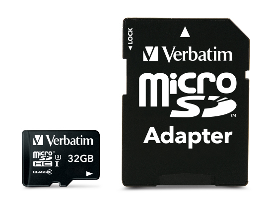SD MicroSD Card 32GB Verbatim SDHC Pro Class 10 + Adapter retail