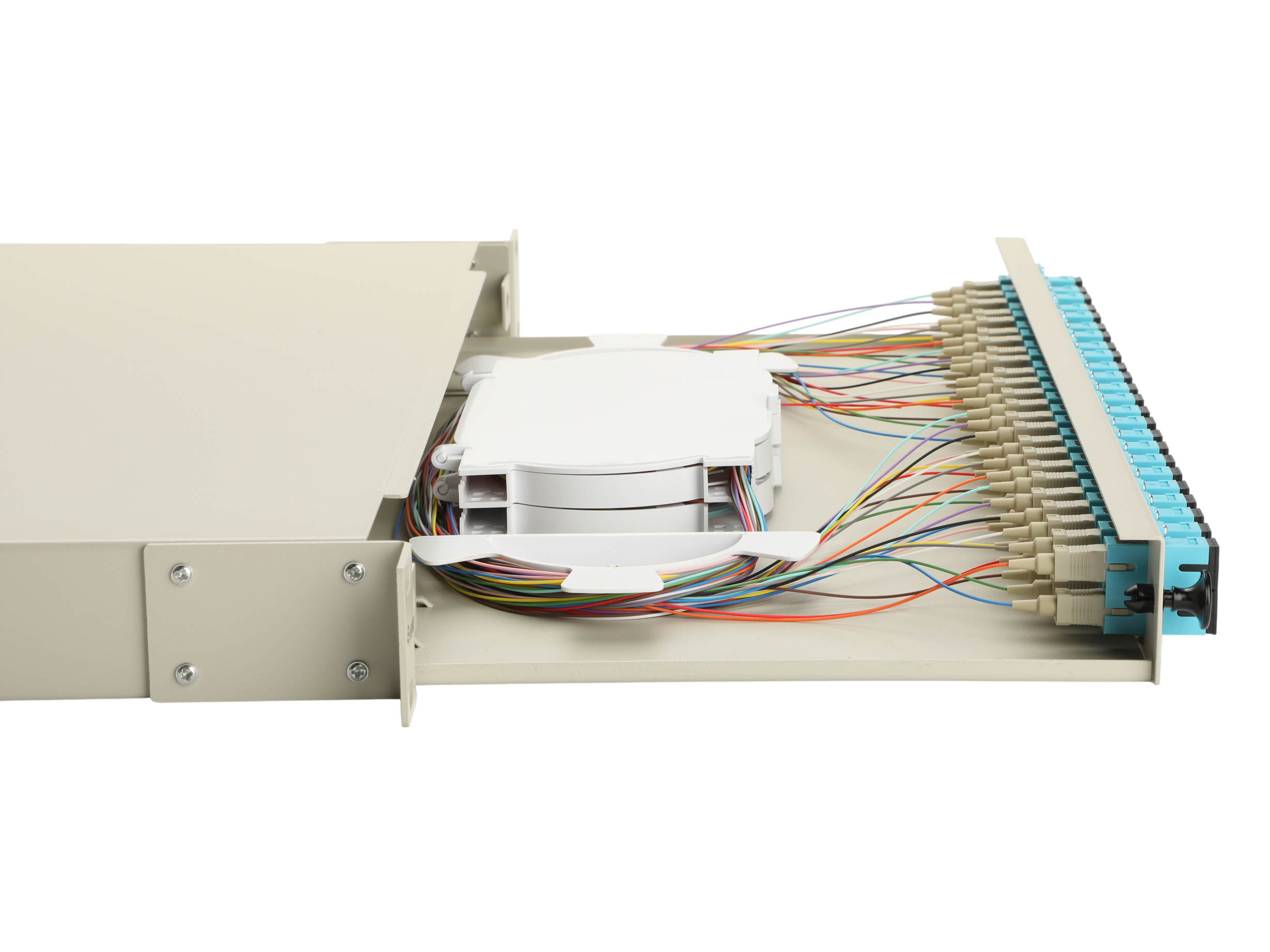 Equip LWL-Spleißkasten 24-Port SC-Duplex OM3 1U komplett gr