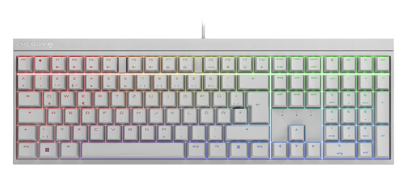 CHERRY XTRFY MX 2.0S Tastatur RGB Wired DE MX2A Rot weiß CHERRY XTRFY MX 2.0S Tastatur RGB Wired DE MX2A Rot weiß