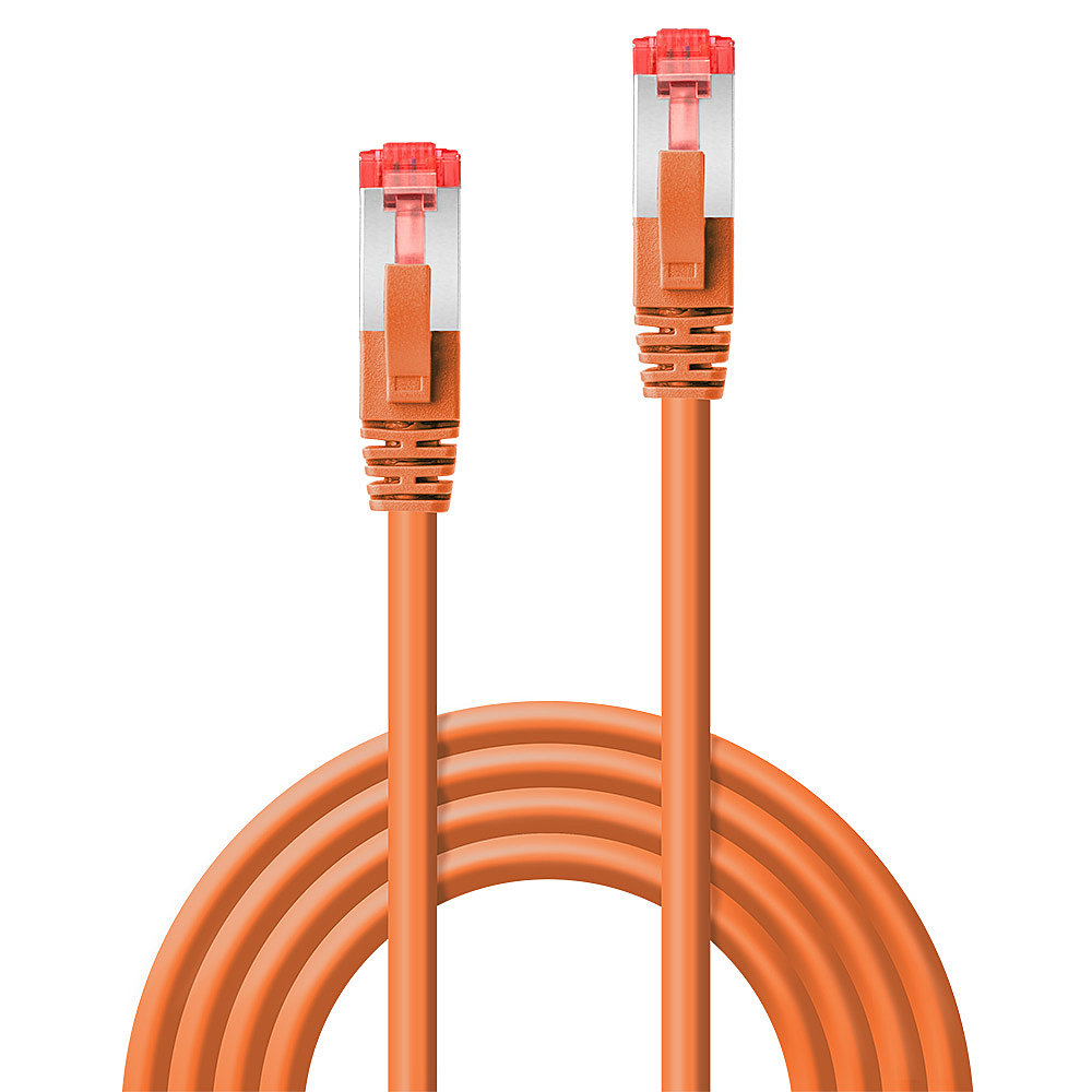 LINDY Patchkabel Cat6 S/FTP orange 7.50m Patchkabel RJ45