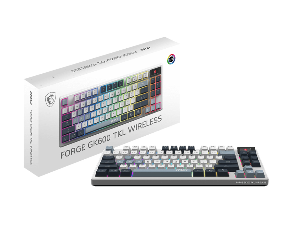 MSI FORGE GK600 TKL W SKY Gaming Keyboard Wireless