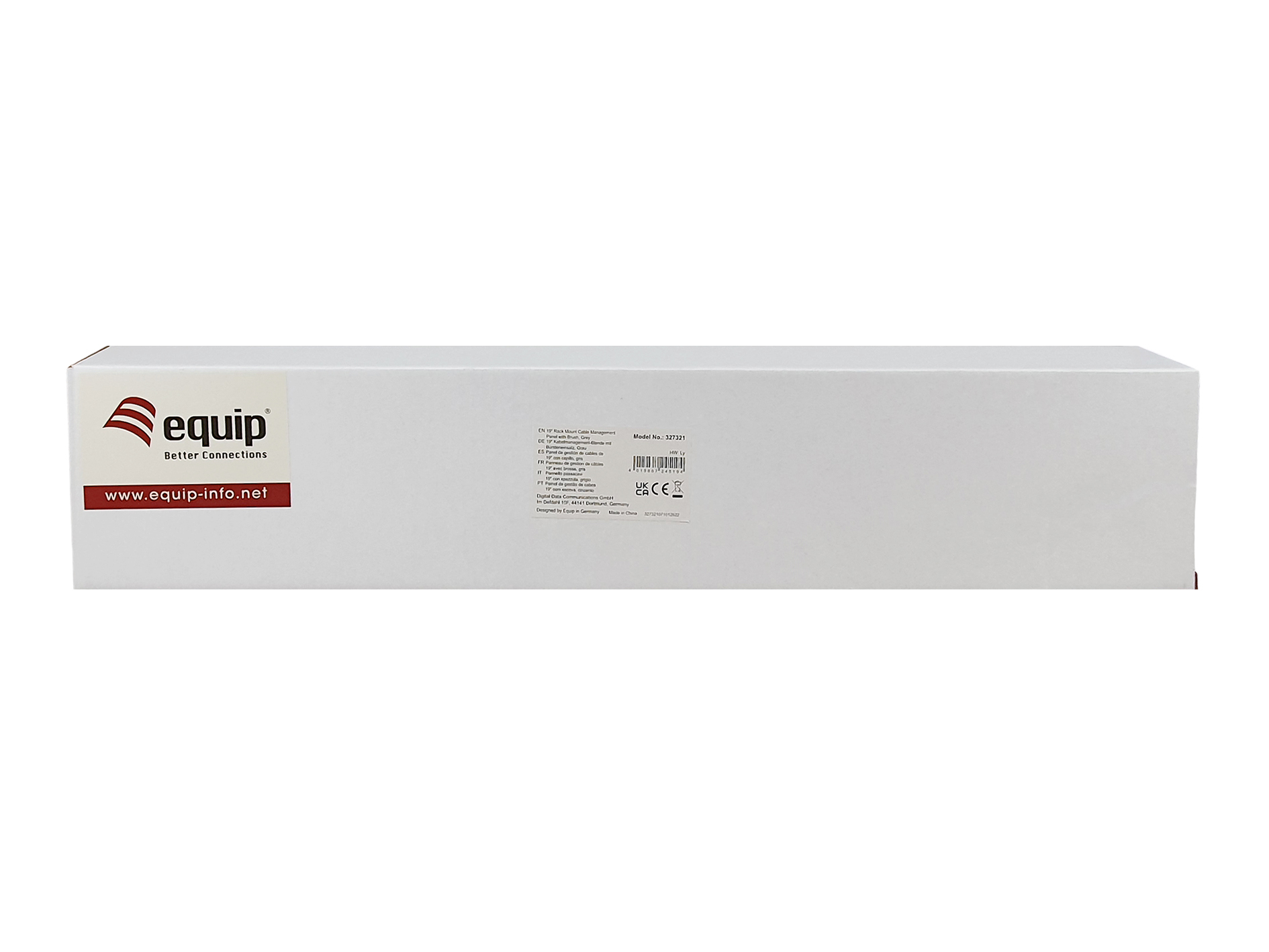 Equip 19" Kabelmanagement 5xPlastikringe Stahl 1U RAL7035