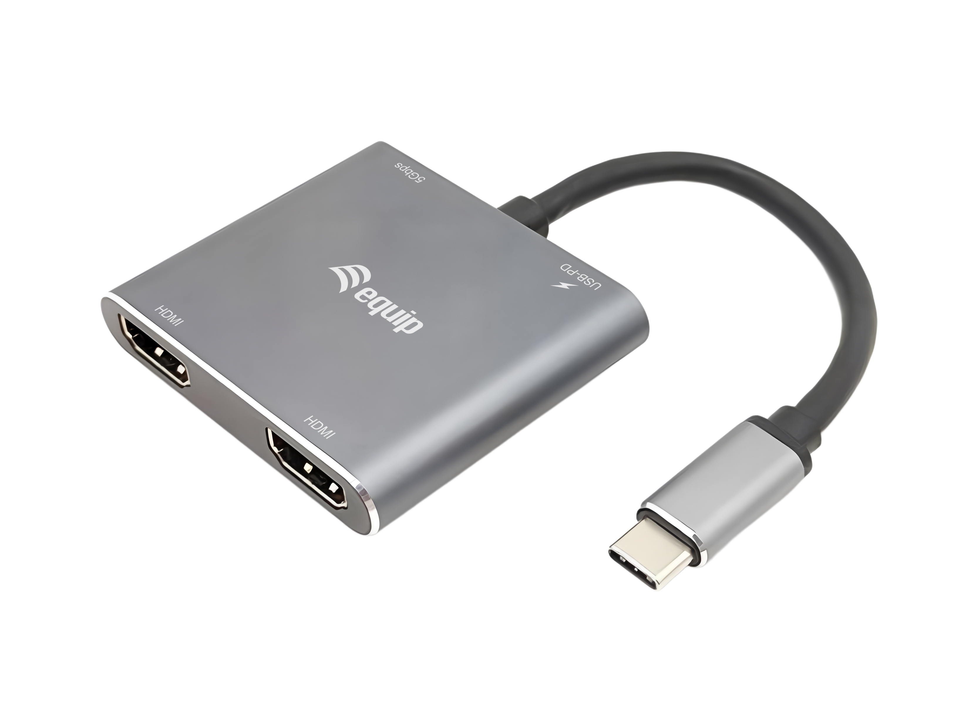 Equip Adapter USB-C->2xHDMI,3.2Gen1 100W PD,USB-C MST Adapte Equip Adapter USB-C->2xHDMI,3.2Gen1 100W PD,USB-C MST Adapte