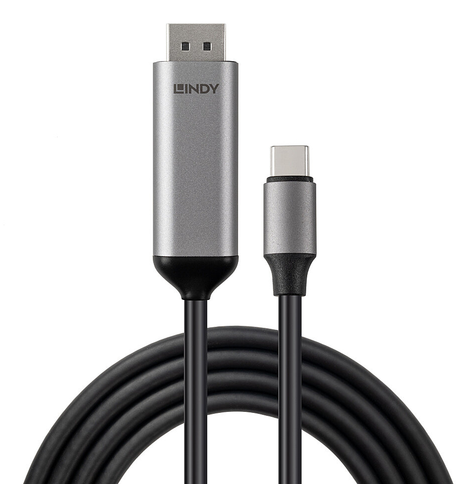 LINDY USB Typ C zu Displayport 8K60Hz Bi-Direktional 1m