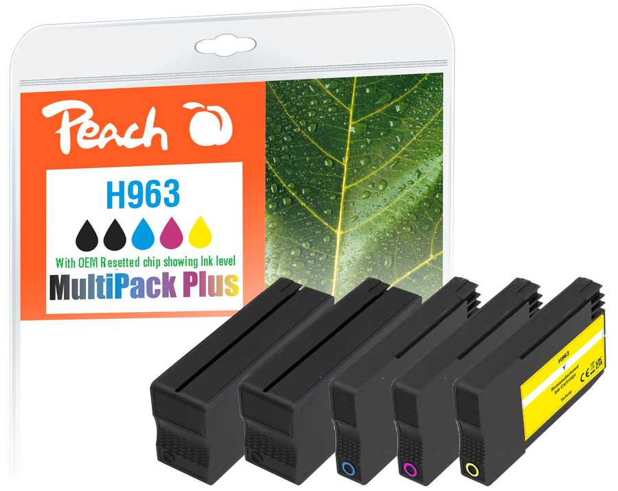 Peach Patrone HP Nr.963 MultiPack Plus OEM reset 2xbk,c,m,y remanufactured Patronen HP