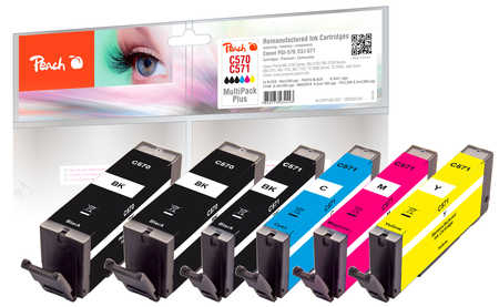 Peach Patrone Canon PGI-570/­CLI-571 Mult-Pack-Plus komp Peach Patrone Canon PGI-570/­CLI-571 Mult-Pack-Plus komp