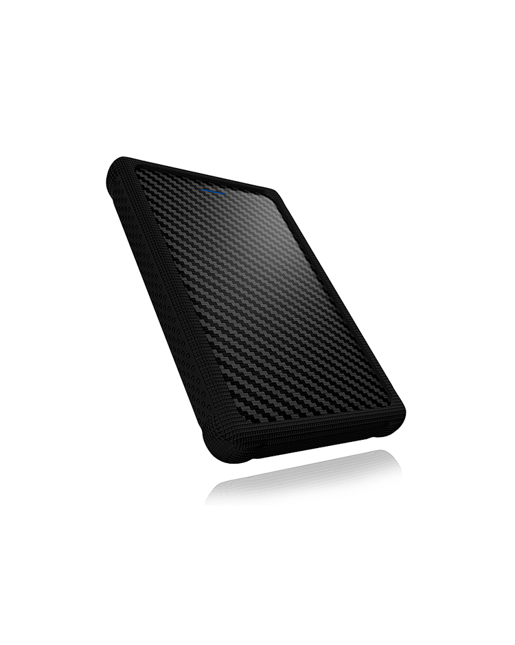 Geh. IcyBox USB 3.0  2,5" SATA3 HDD/&shy;SSD -> PC/&shy;MAC Silikon sw ret