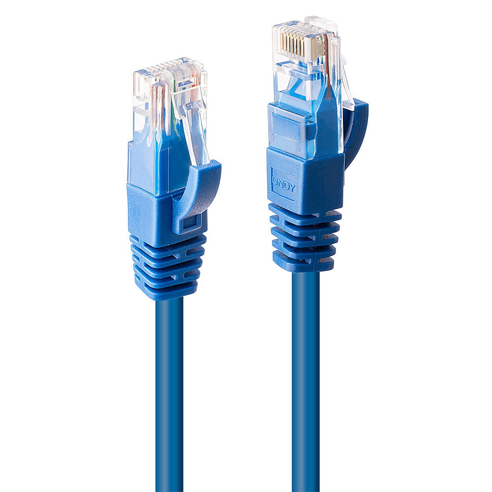 LINDY Patchkabel Cat6 U/UTP blau 0.50m Patchkabel RJ45