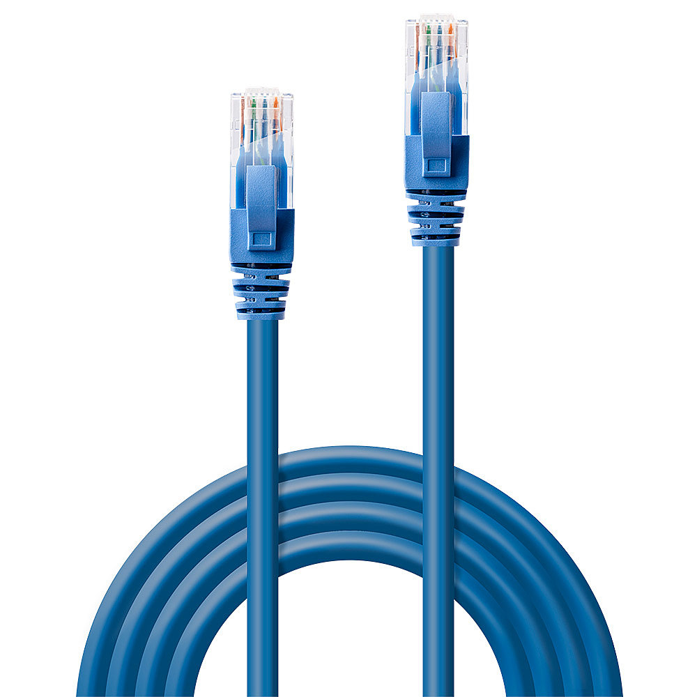 LINDY Patchkabel Cat6 U/UTP blau 0.30m Patchkabel RJ45