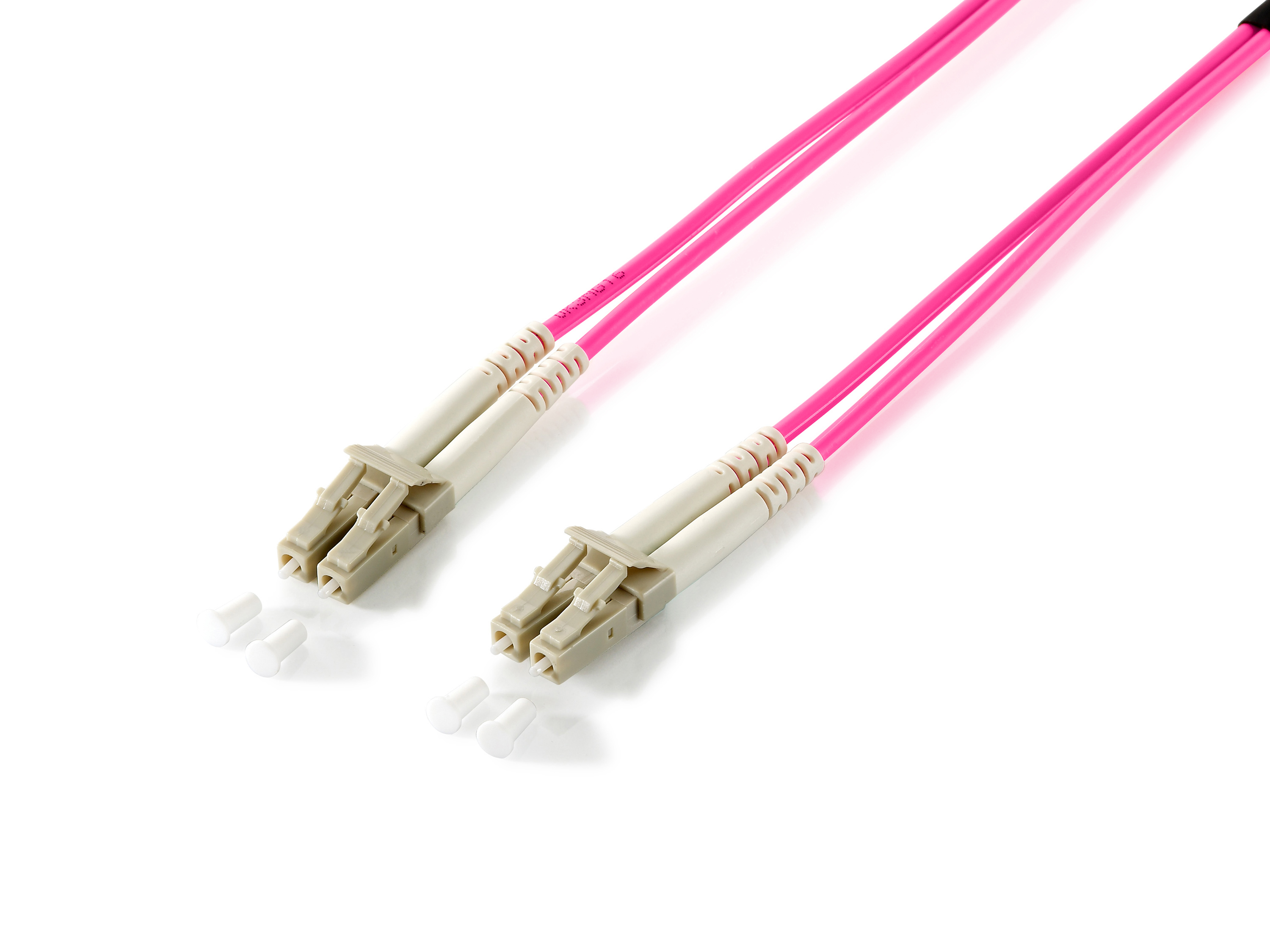 Equip Patchkabel LC->LC 10.00m Multimode Duplex OM4 violett Poly