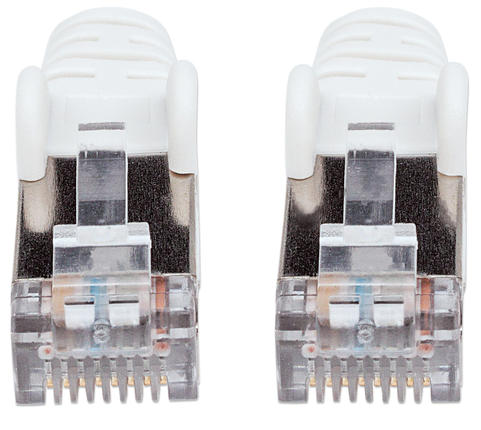 INTELLINET Patchkabel RJ45 S/FTP Cat6 3,0m LSZH Hebels. weiß Patchkabel RJ45