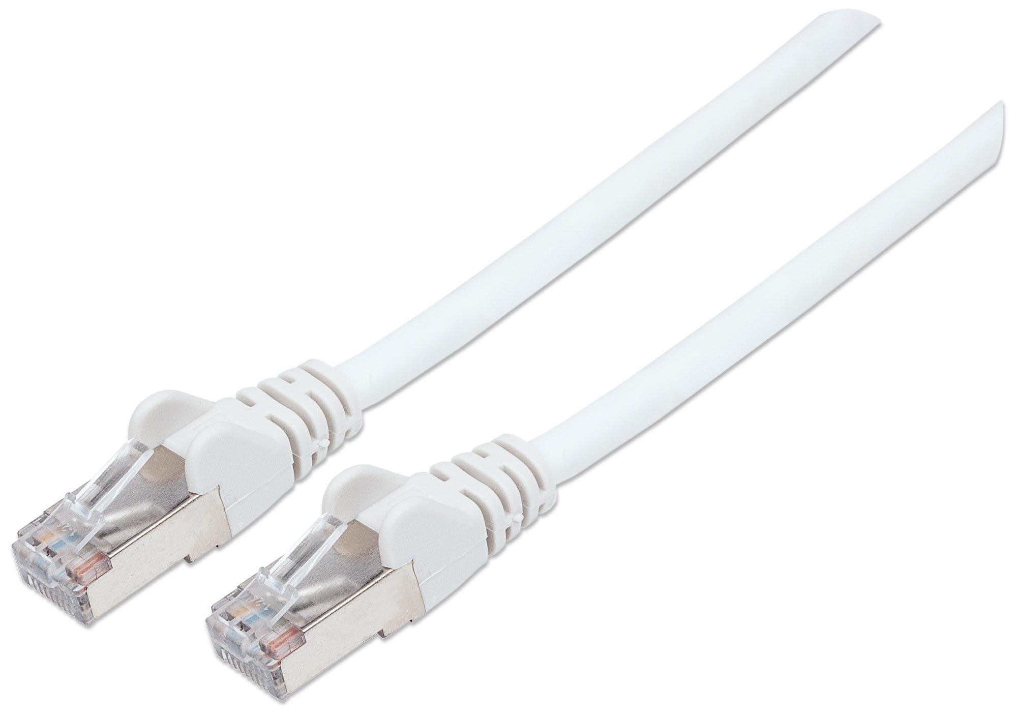 INTELLINET Patchkabel RJ45 S/FTP Cat6 10m LSZH Hebels. weiß