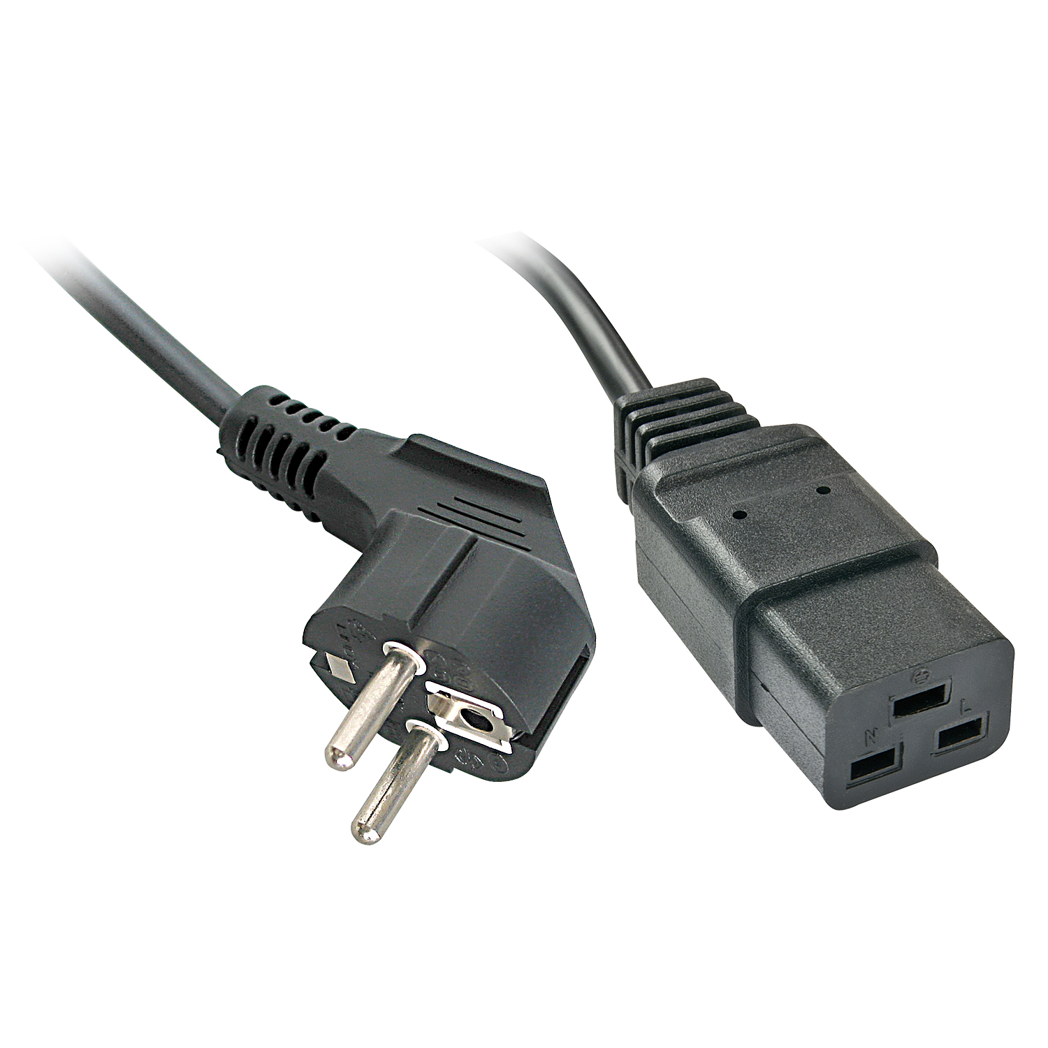 LINDY IEC-Netzkabel 320C19-Schuko 2m Stromkabel