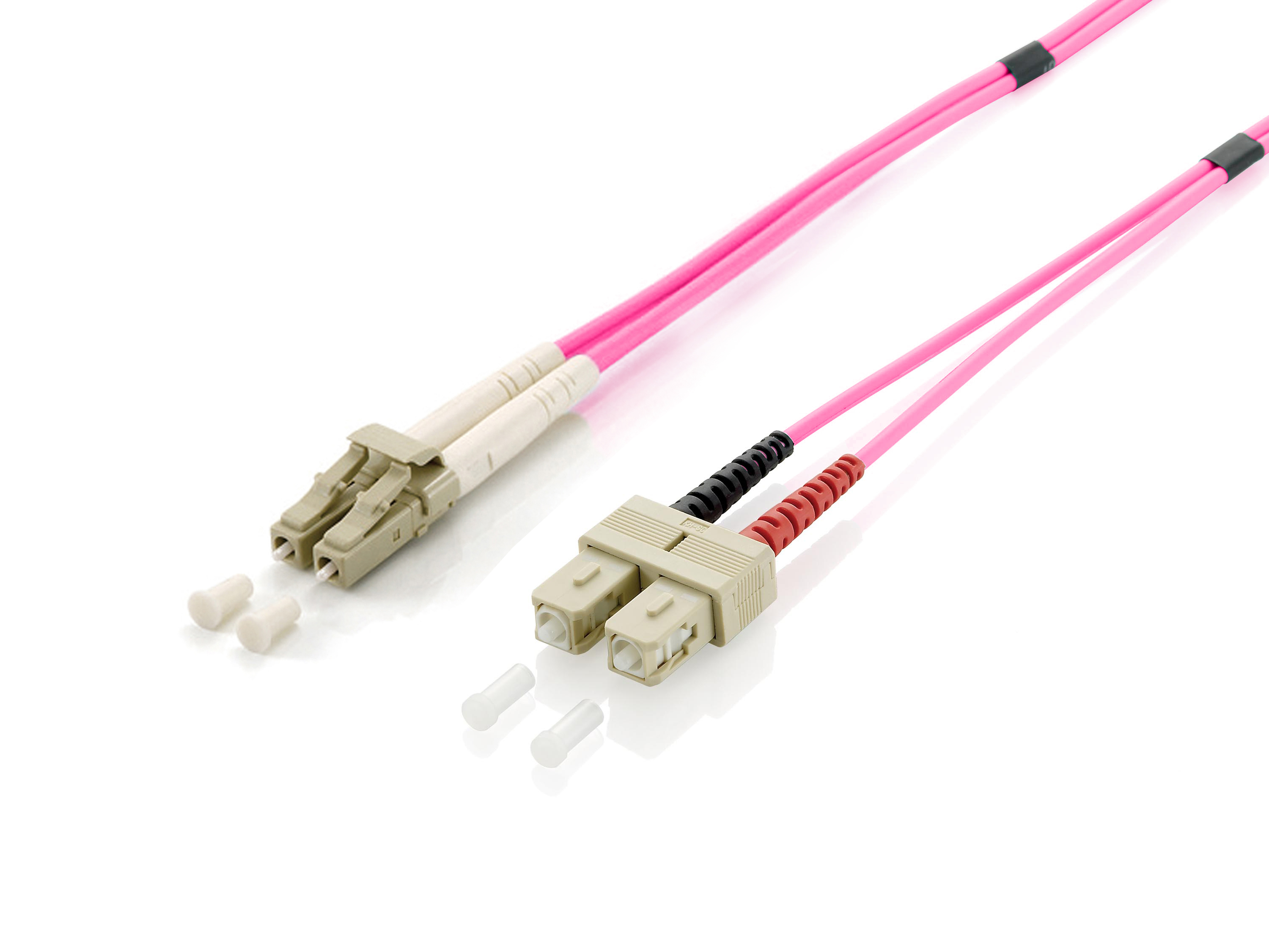 Equip Patchkabel LC->SC 10.00m Multimode Duplex OM4 violett Poly