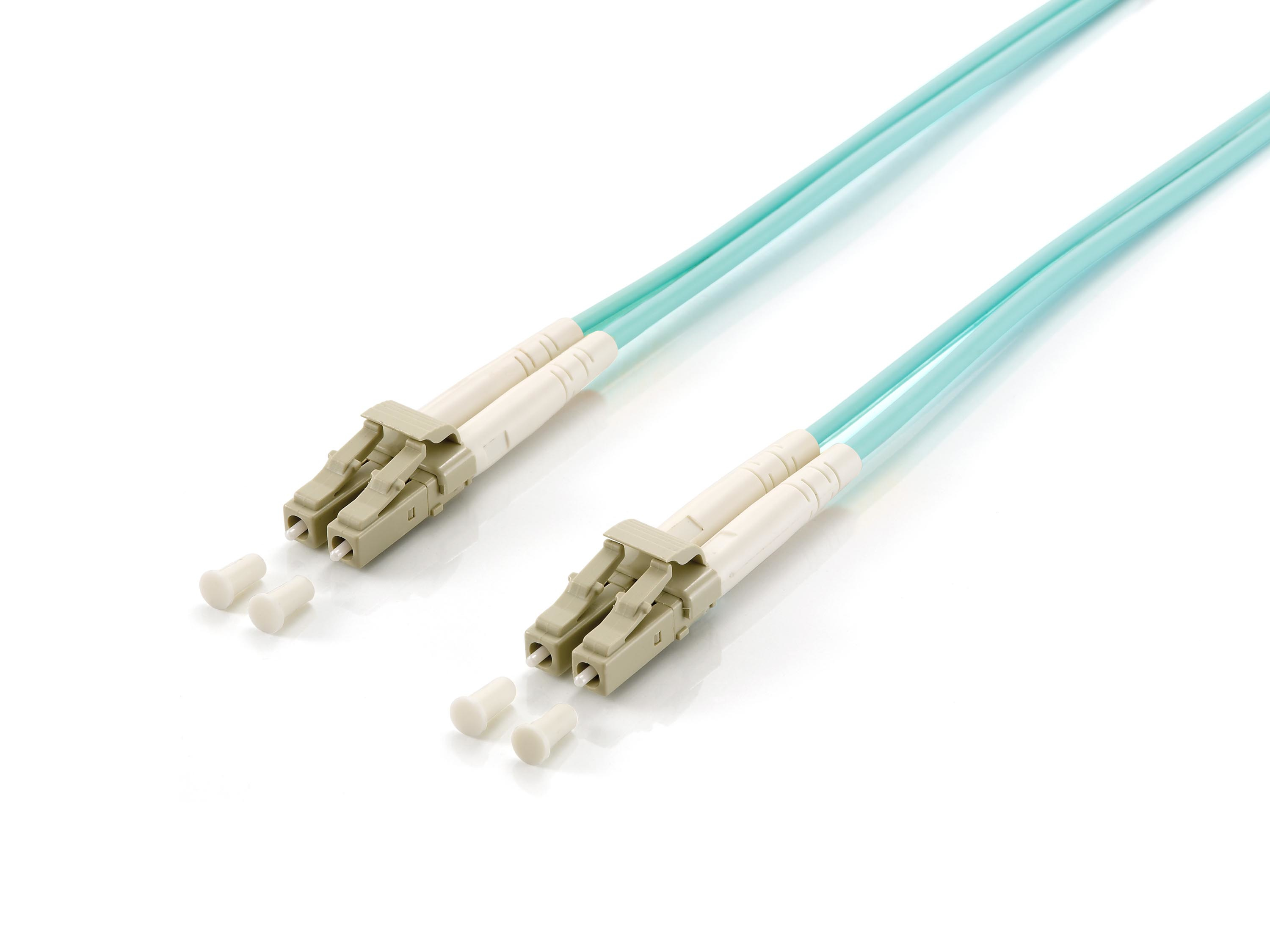 Equip Patchkabel LC->LC 7.50m Multimode Duplex OM3 türkis