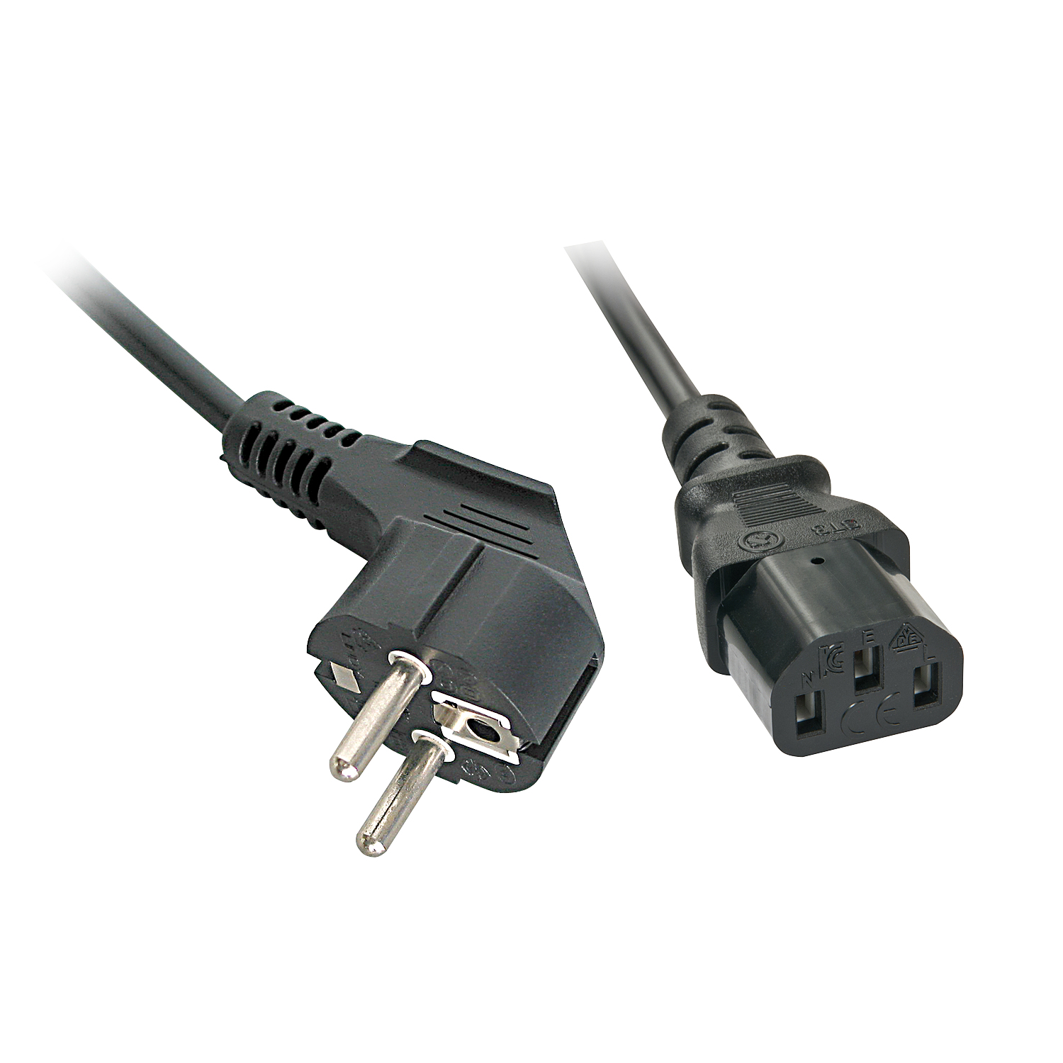 LINDY IEC-Netzkabel 5m Schuko-Winkelst. IEC320C13 Stromkabel